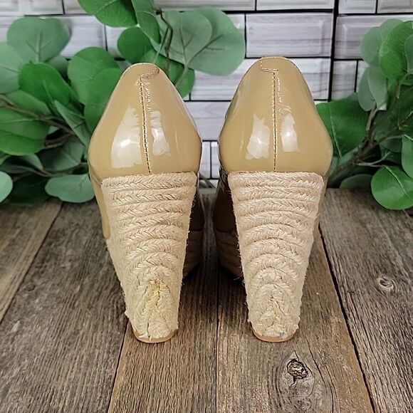 Steve Madden Marryy patent leather wedge espadrilles Size 9 - Picture 7 of 10